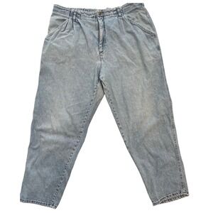 Dockers Levis Denim Jeans Elastic Waist High Rise Relaxed Fit Light‎ Wash